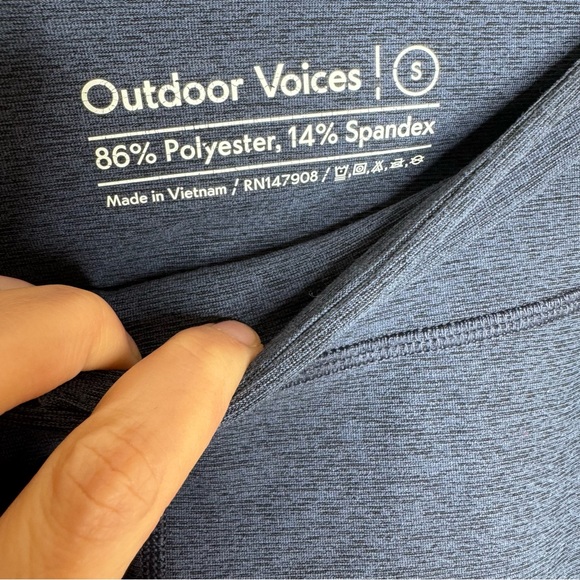 Outdoor Voices Women's Heathered Navy Leggings - Picture 3 of 4